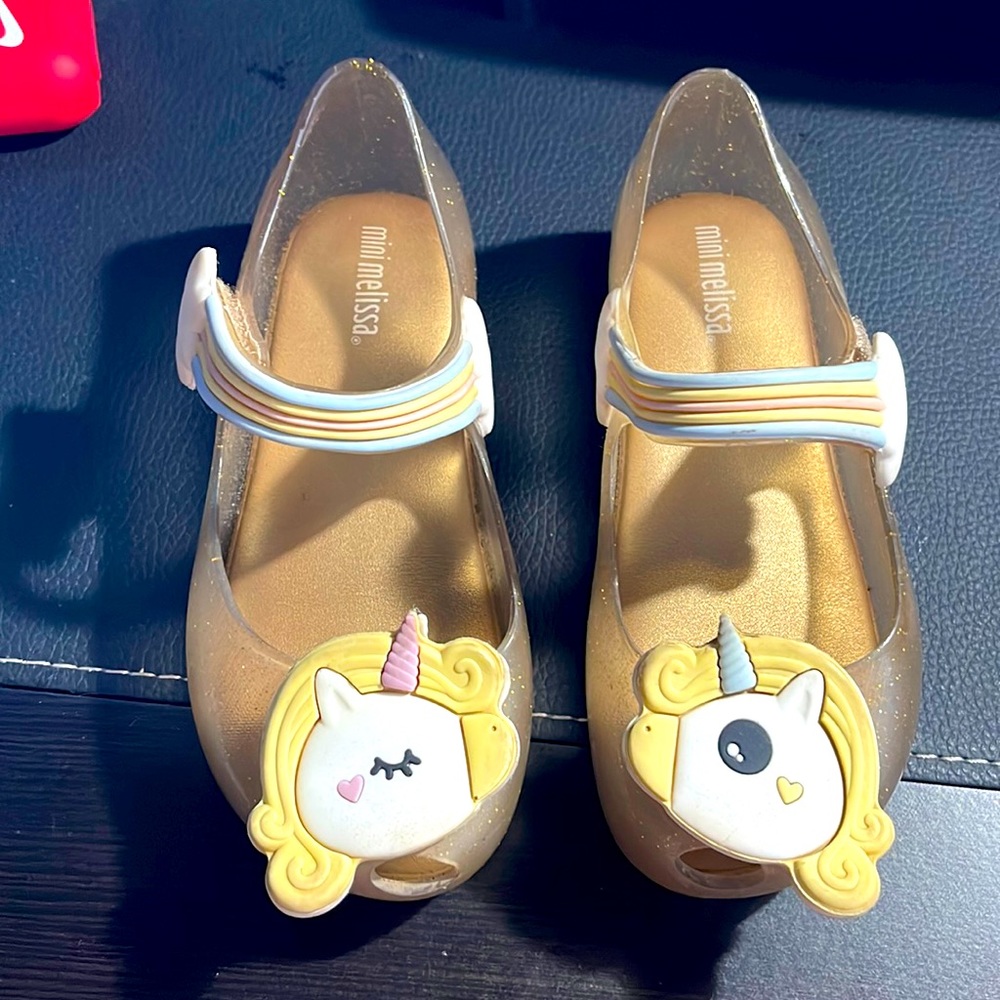Unicorn mini Melissa sandals size 10c